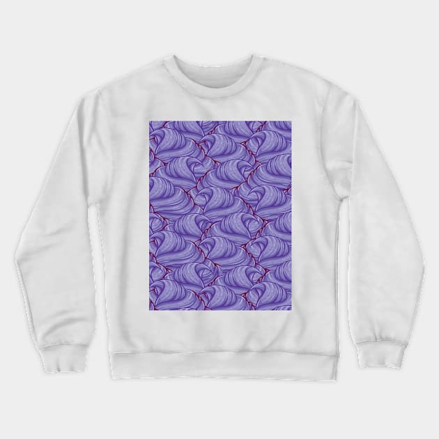 Fluffy and Creamy Pastel Colored Soft Served Ice Cream Surface Pattern Design Crewneck Sweatshirt by zarya_kiqo